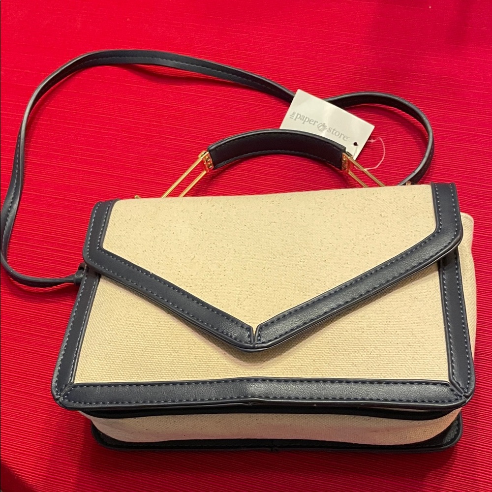 Elegant Cream and Navy Women's Bag